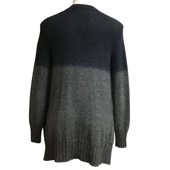 Theory Black And Gray Sweater Alpaca Wool And Silk Cardigan Style Size Small - Picture 6 of 10